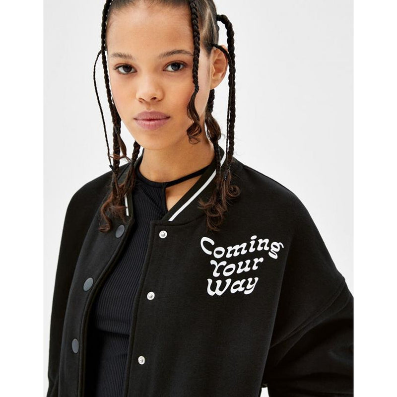 BSK Oversized Black Bomber Jacket | Montivo Pakistan