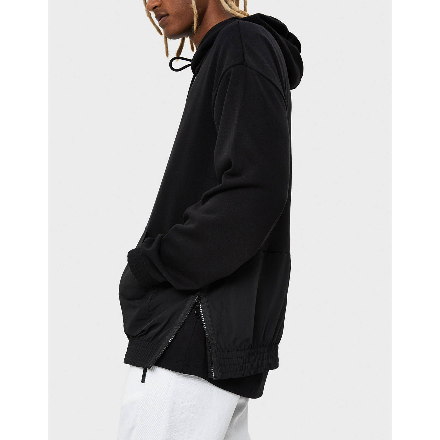 BSK Black Sweatshirt with Side Zipper | Montivo Pakistan