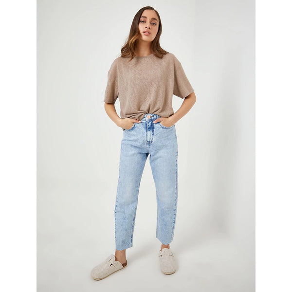 GRGE Light Blue Denim Cropped Jeans | Montivo Pakistan