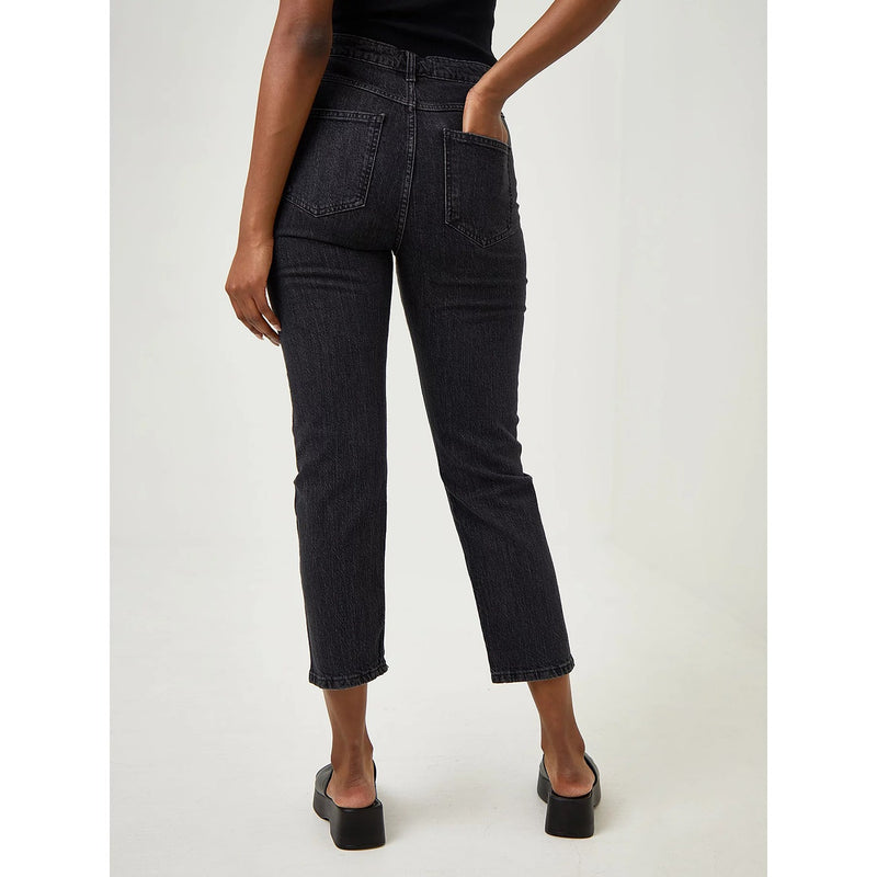 GRGE Black High Rise Straight Jeans | Montivo Pakistan