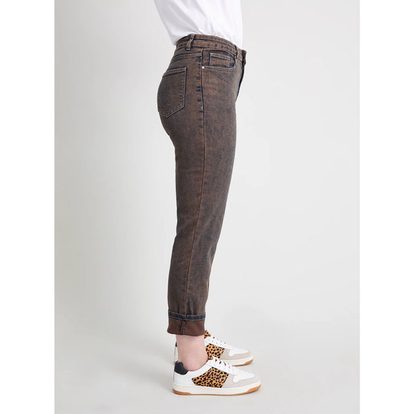 Rustic Brown Girlfriend Jeans | Montivo Pakistan