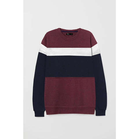 TX Colour Block Burgundy Sweatshirt | Montivo Pakistan