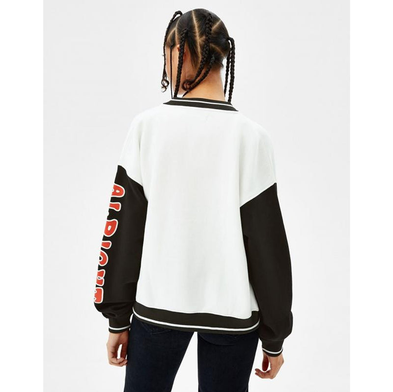 BSK Oversized White Bomber Jacket | Montivo Pakistan