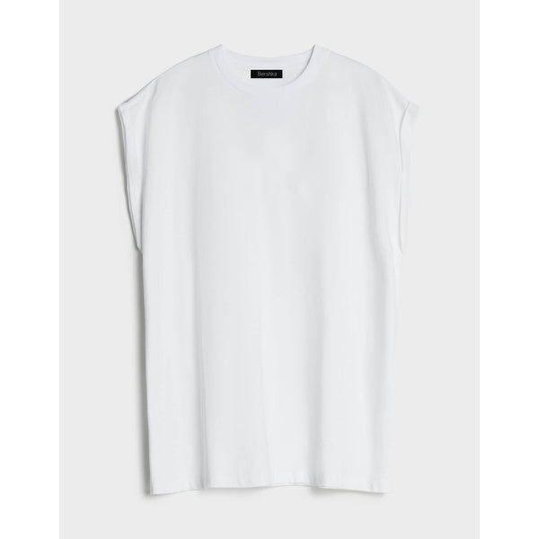 White Sleeveless Oversized Tshirt | Montivo Pakistan