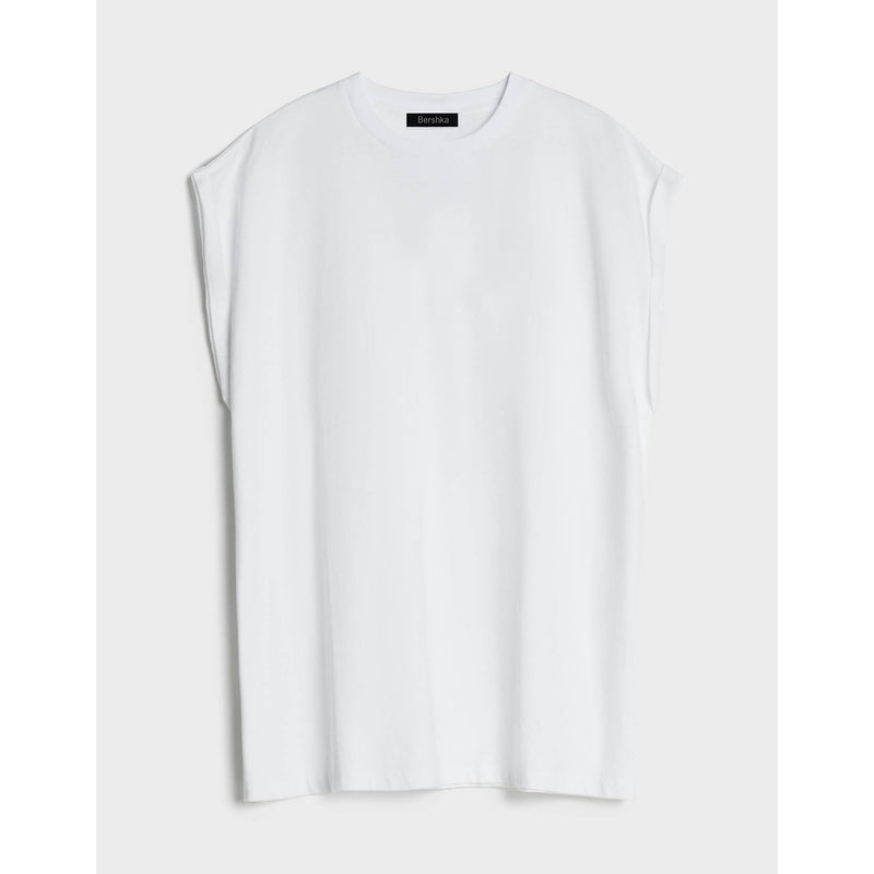 White Sleeveless Oversized Tshirt | Montivo Pakistan