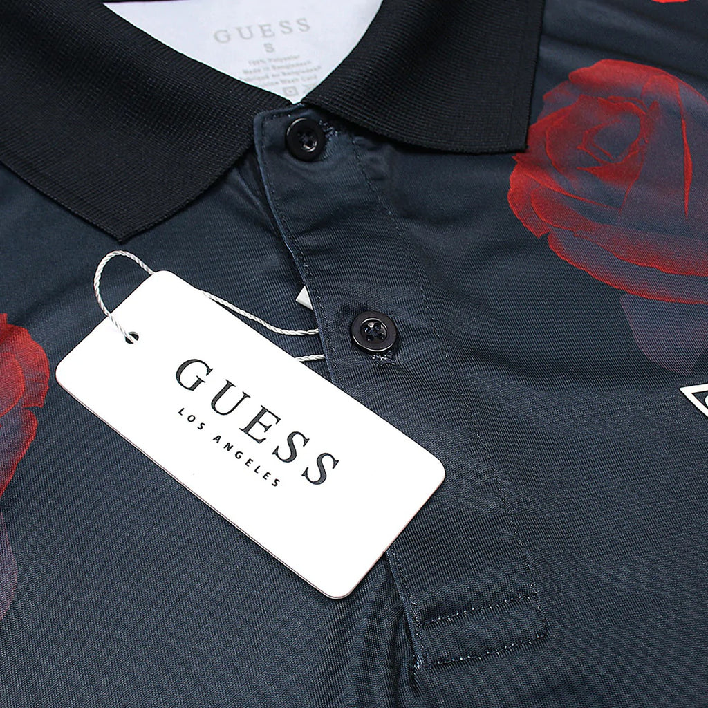 Guess Red Floral Polo Montivo