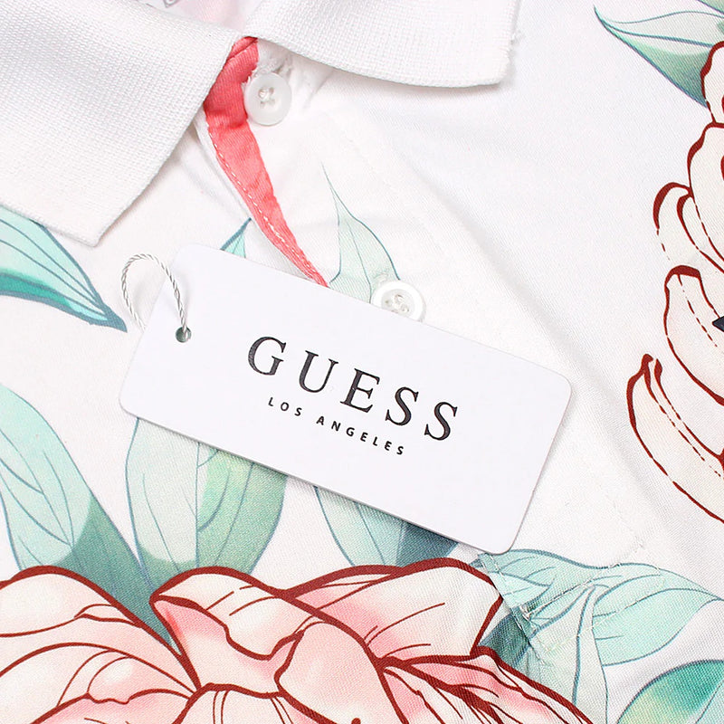 Guess White Floral Polo | Montivo Pakistan