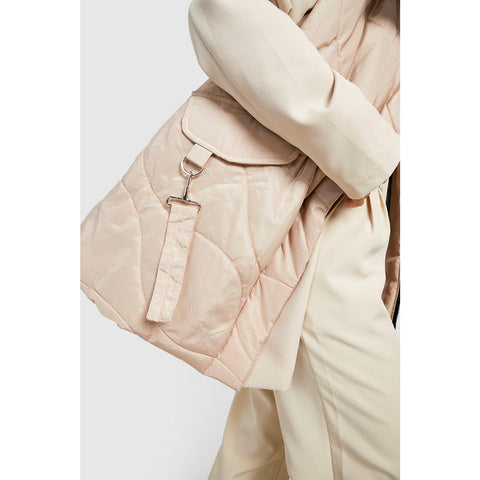 Nude Quilted Funnel Neck Jacket | Montivo Pakistan