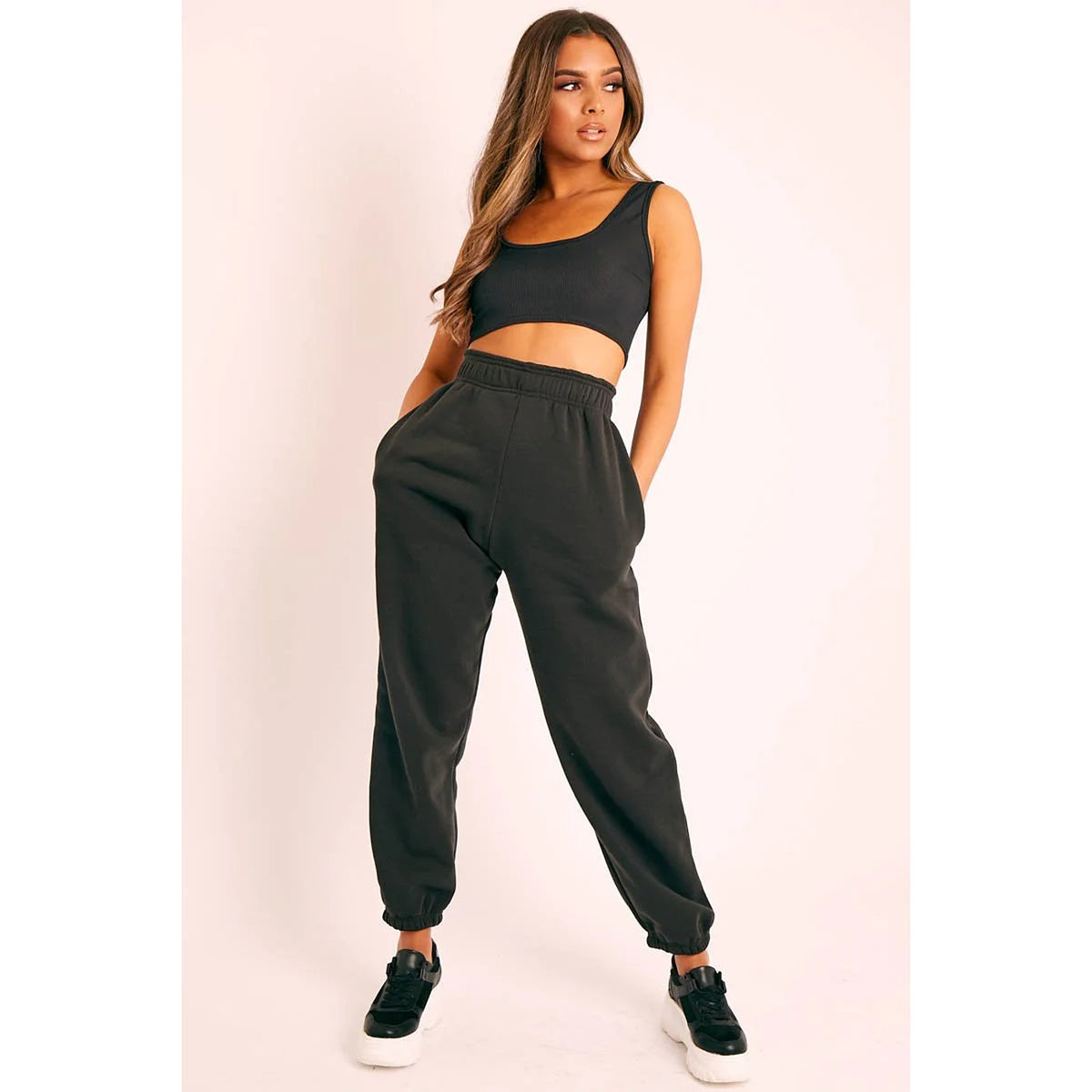 PTL Black Oversized Joggers | Montivo Pakistan