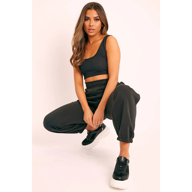PTL Black Oversized Joggers | Montivo Pakistan