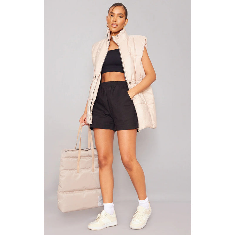 Beige Pocket Front Toggle Waist Jacket | Montivo Pakistan
