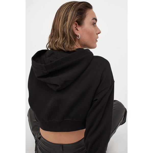 BSK Cropped Black Hoodie | Montivo Pakistan