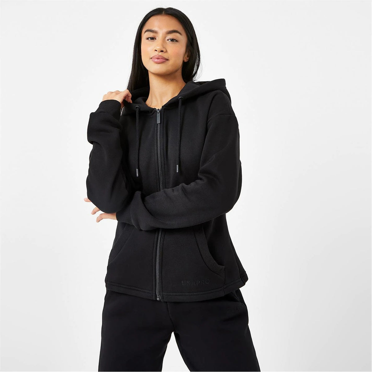 USAPRO Black Zip Up Hoodie | Montivo Pakistan