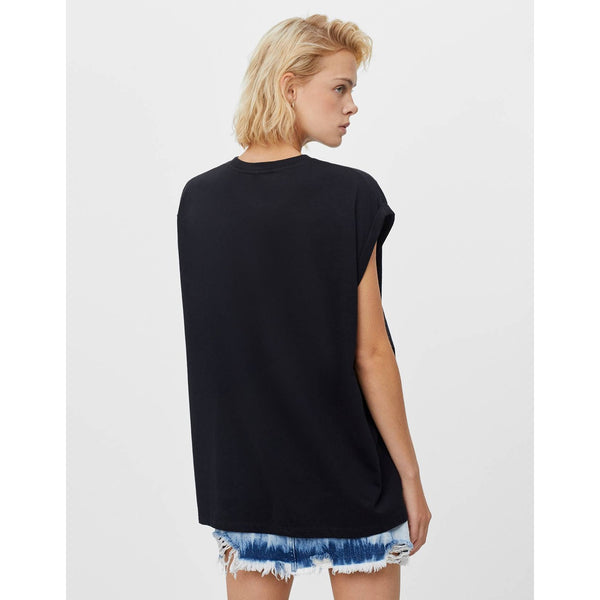 Black Sleeveless Oversized Tshirt | Montivo Pakistan