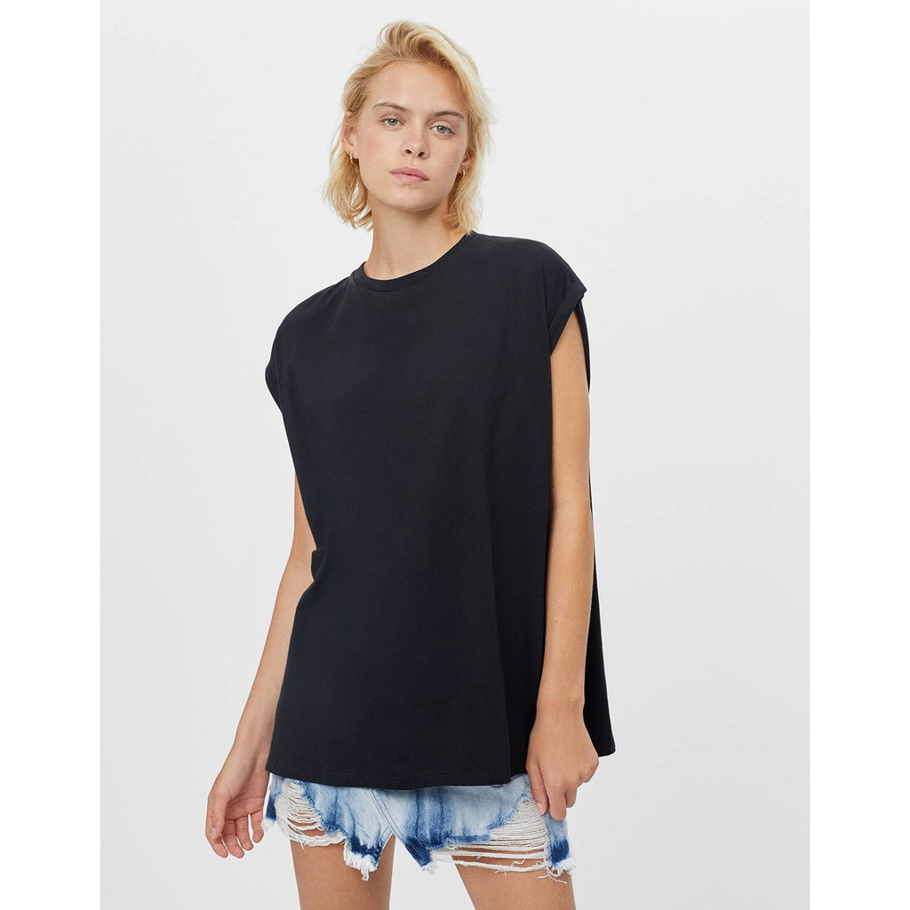 Black Sleeveless Oversized Tshirt | Montivo Pakistan