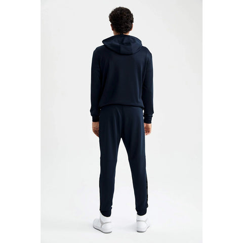 Navy Blue Fleece Joggers with Reflector Panel | Montivo Pakistan