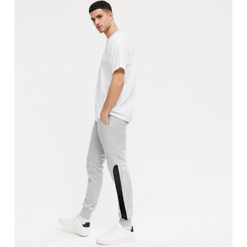 Grey Fleece Joggers with Reflector Panel | Montivo Pakistan