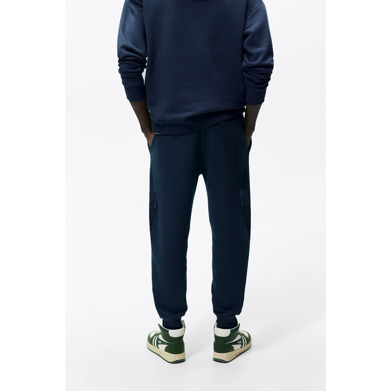 Navy Blue Plain Cargo Joggers | Montivo Pakistan