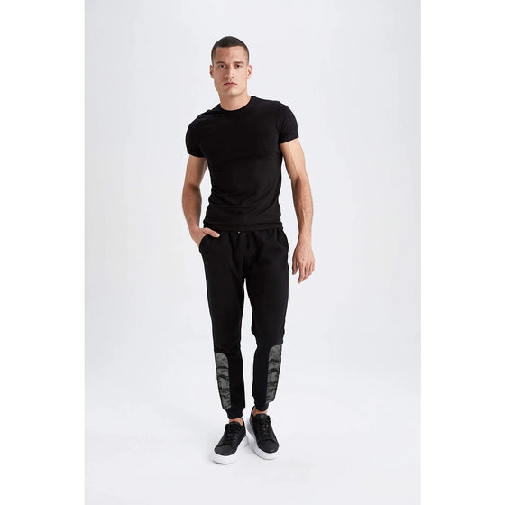 Black Fleece Joggers with Reflector Panel | Montivo Pakistan