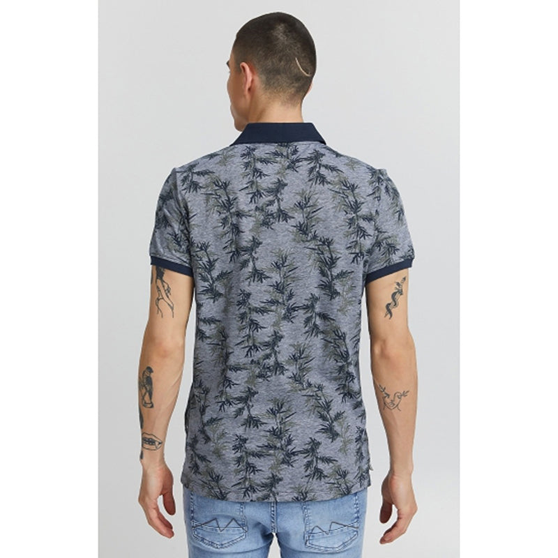 BLND Floral Blue Polo | Montivo Pakistan