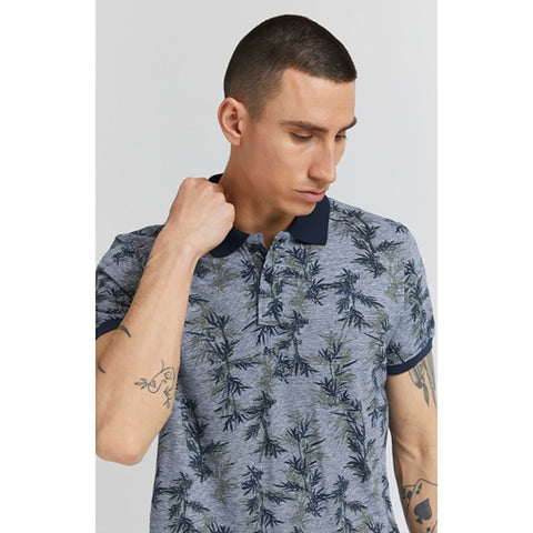 BLND Floral Blue Polo | Montivo Pakistan