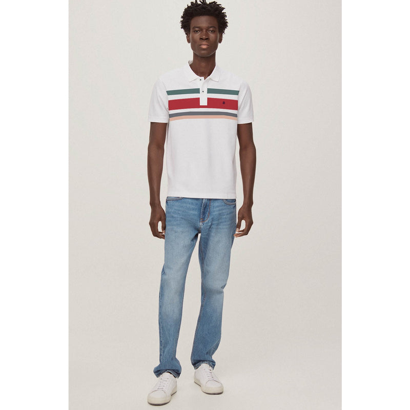SPFLD Colour Block White Polo | Montivo Pakistan