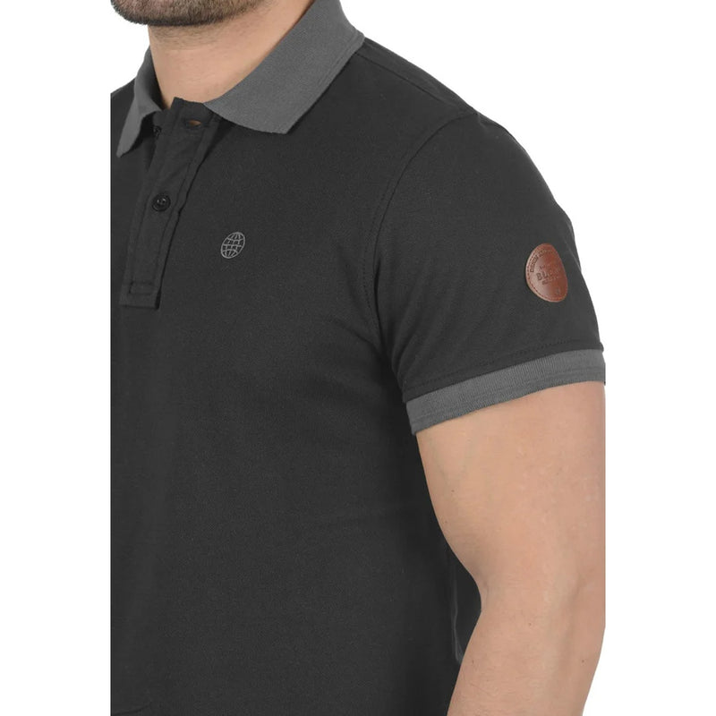 BLND Black Ribbed Polo | Montivo Pakistan