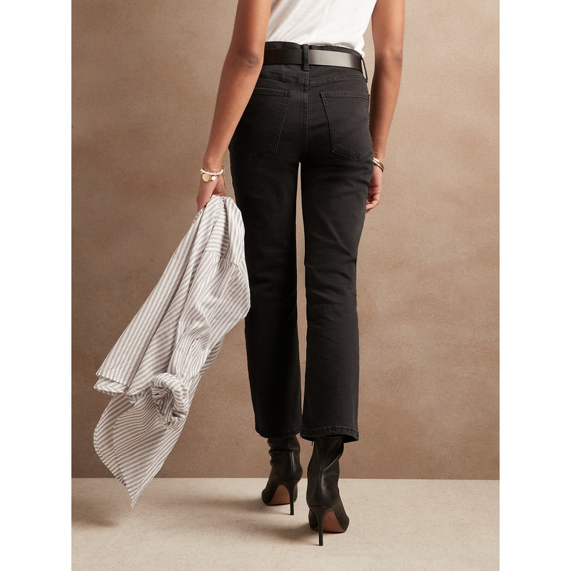 BR High Rise Boot Cut Black Jeans | Montivo Pakistan