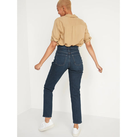 ON Extra High Button-Fly Dark Blue Jeans | Montivo Pakistan