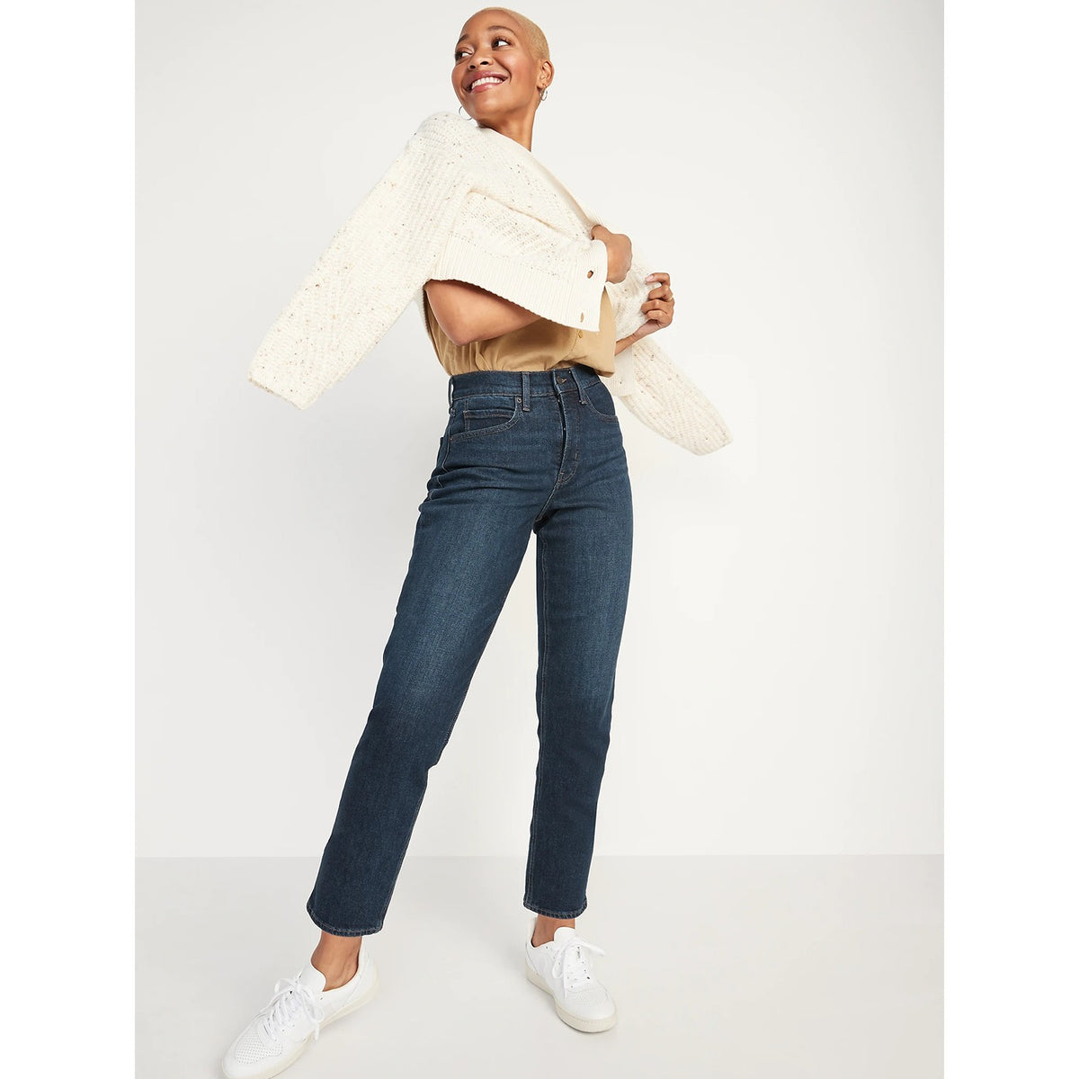 ON Extra High Button-Fly Dark Blue Jeans | Montivo Pakistan