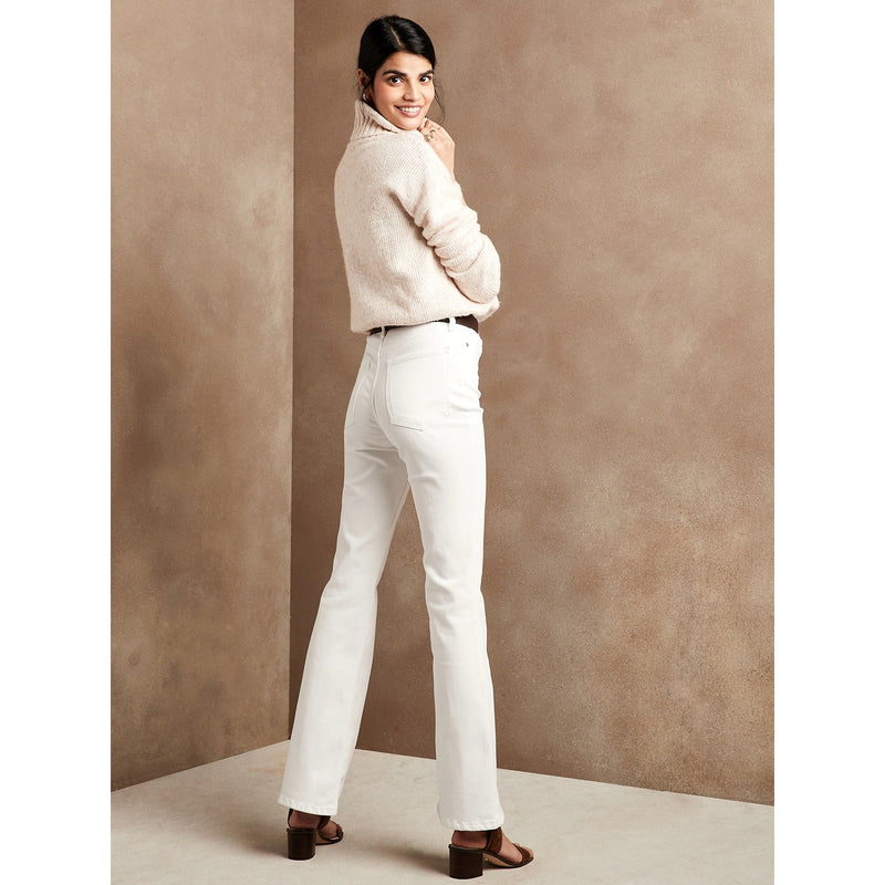 BR High Rise White Flare Jeans | Montivo Pakistan