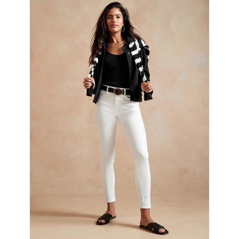 BR MId Rise White Skinny Jeans | Montivo Pakistan