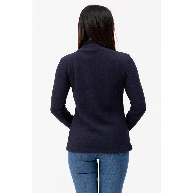 Blue Turtleneck Blouse | Montivo Pakistan