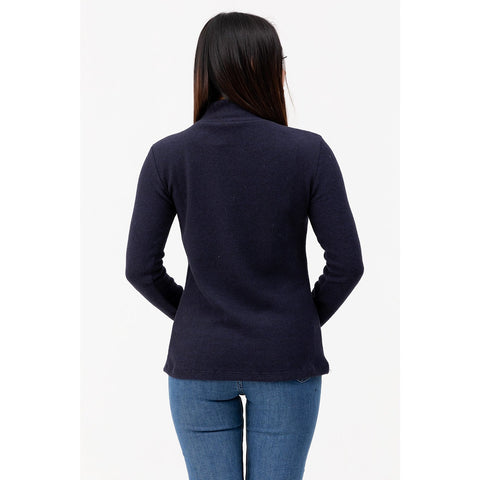 Blue Turtleneck Blouse | Montivo Pakistan