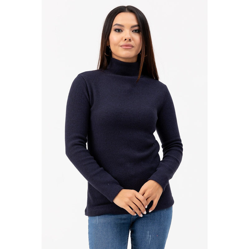 Blue Turtleneck Blouse | Montivo Pakistan