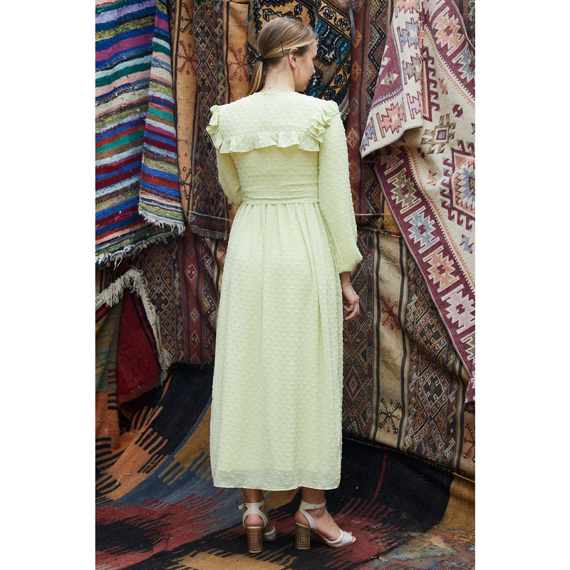 Light Green Frill Dress | Montivo Pakistan