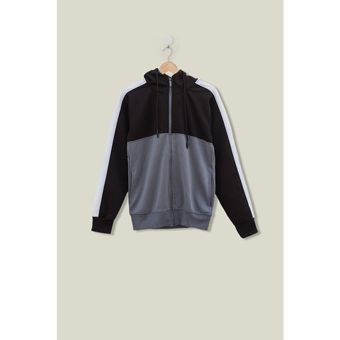 Colour Block Sports Hooded Zipper | Montivo Pakistan