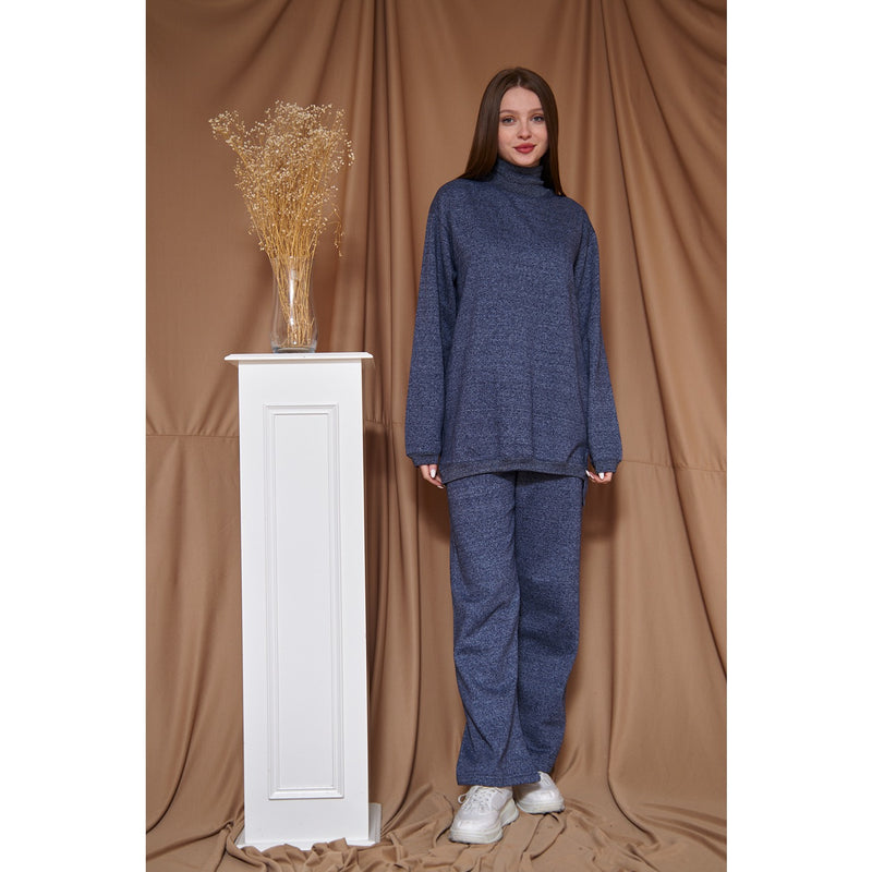 Blue Melange Oversized Co-Ord Set | Montivo Pakistan