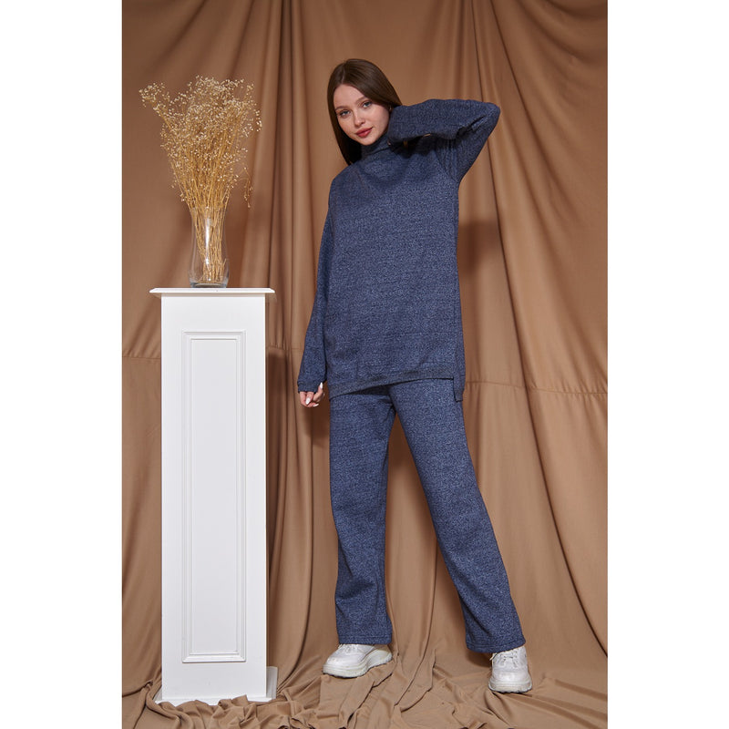 Blue Melange Oversized Co-Ord Set | Montivo Pakistan