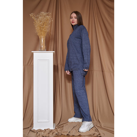 Blue Melange Oversized Co-Ord Set | Montivo Pakistan