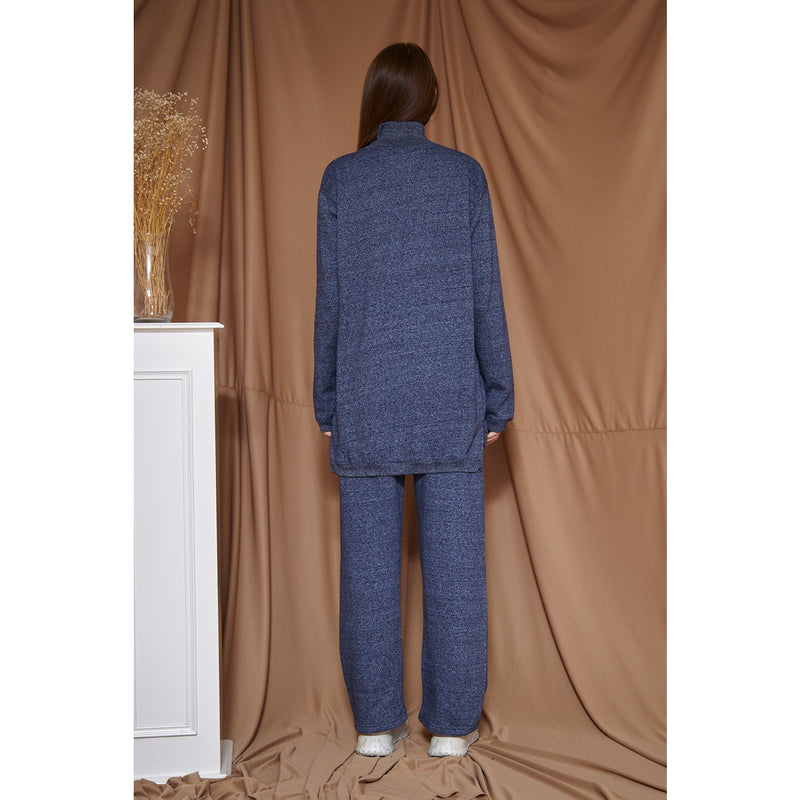 Blue Melange Oversized Co-Ord Set | Montivo Pakistan