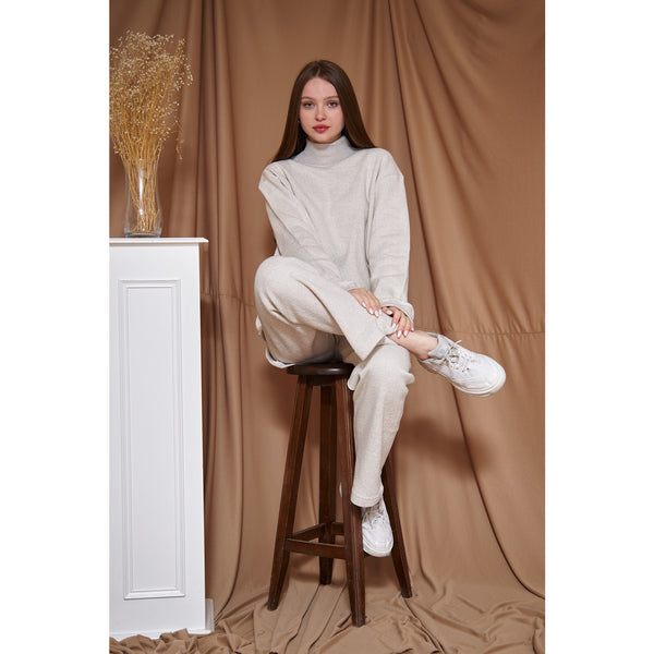 White Melange Oversized Co-Ord Set | Montivo Pakistan