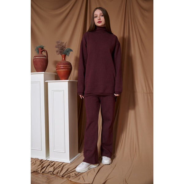 Burgundy Oversized Co-Ord Set | Montivo Pakistan