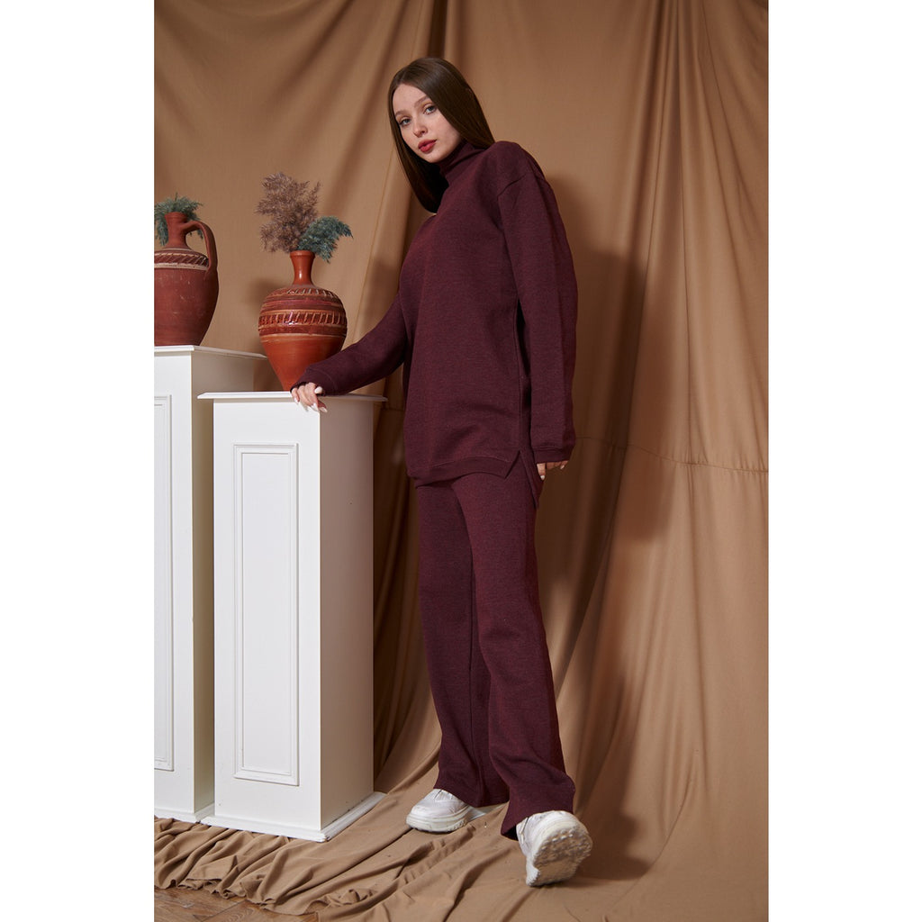 Burgundy shop co ord