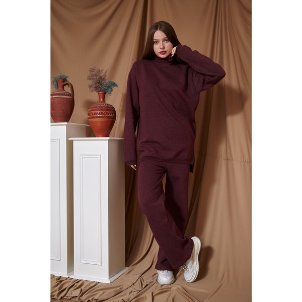 Burgundy Oversized Co-Ord Set | Montivo Pakistan