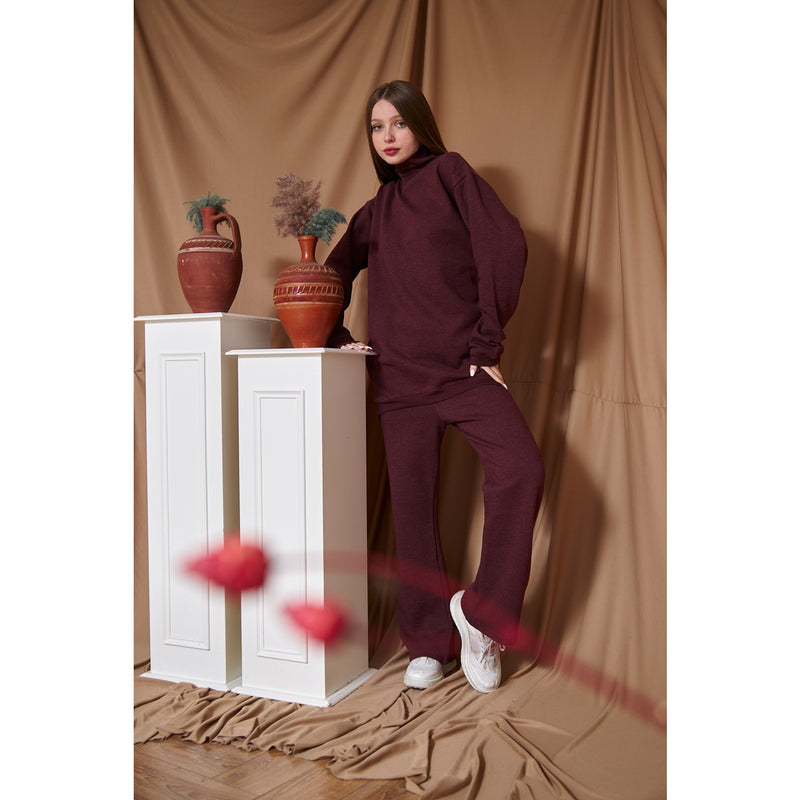 Burgundy Oversized Co-Ord Set | Montivo Pakistan