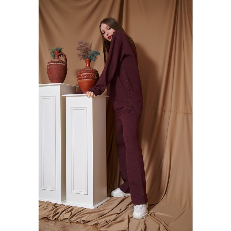 Burgundy Oversized Co-Ord Set | Montivo Pakistan