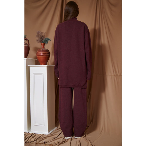 Burgundy Oversized Co-Ord Set | Montivo Pakistan