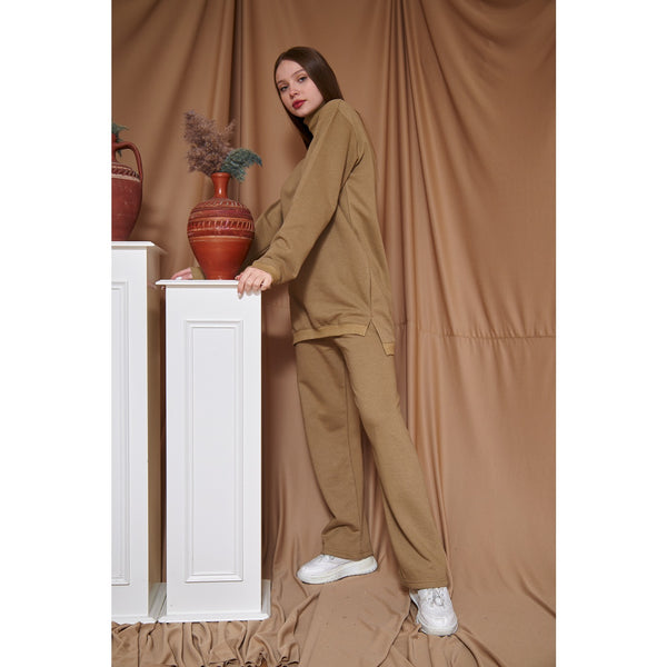 Khaki Oversized Co-Ord Set | Montivo Pakistan