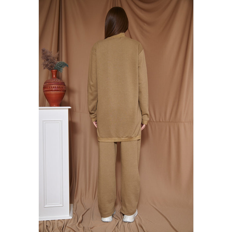 Khaki Oversized Co-Ord Set | Montivo Pakistan